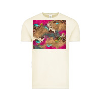 Vintage Arctic pink glitter leopard sunflower gemstone Vintage Tee - JahusDesignShop