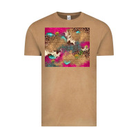 Vintage Camel pink glitter leopard sunflower gemstone Vintage Tee - JahusDesignShop