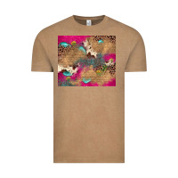 Vintage Coffee pink glitter leopard sunflower gemstone Vintage Tee - JahusDesignShop