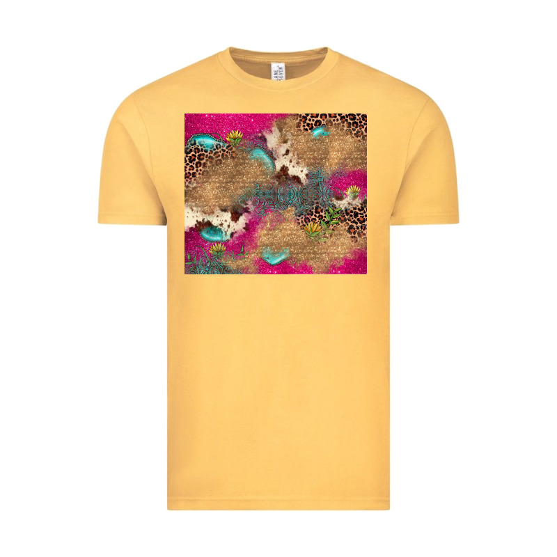 Pink Glitter Leopard Sunflower Gemstone Vintage Tee by JahusDesignShop | Teevron