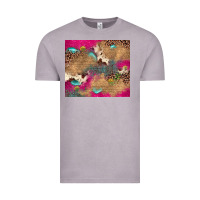 Vintage Zinc pink glitter leopard sunflower gemstone Vintage Tee - JahusDesignShop