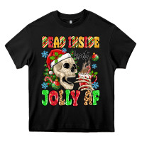 Black dead inside but jolly af Heavy Core Tee - MaliasSmallBusiness