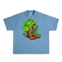 Pebble Blue green  cowgirl and roses Urban Heavy Tee - AdoDesignShop