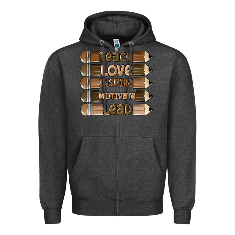 Teach Love Inspire Zipper Hoodie by MaliasSmallBusiness | Teevron