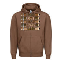 Chestnut teach love inspire Zipper Hoodie - MaliasSmallBusiness