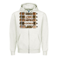 Oatmeal Heather teach love inspire Zipper Hoodie - MaliasSmallBusiness