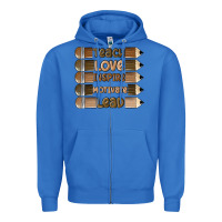 True Royal teach love inspire Zipper Hoodie - MaliasSmallBusiness