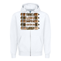White teach love inspire Zipper Hoodie - MaliasSmallBusiness