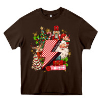 Chocolate Brown christmas season lightning bolt Heavy Core Tee - MaliasSmallBusiness