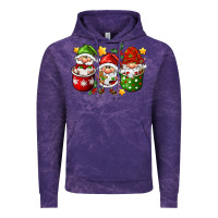 Cloud Purple coffee cup santa gnomies Vintage Hoodie - FaDigitalArtStudio