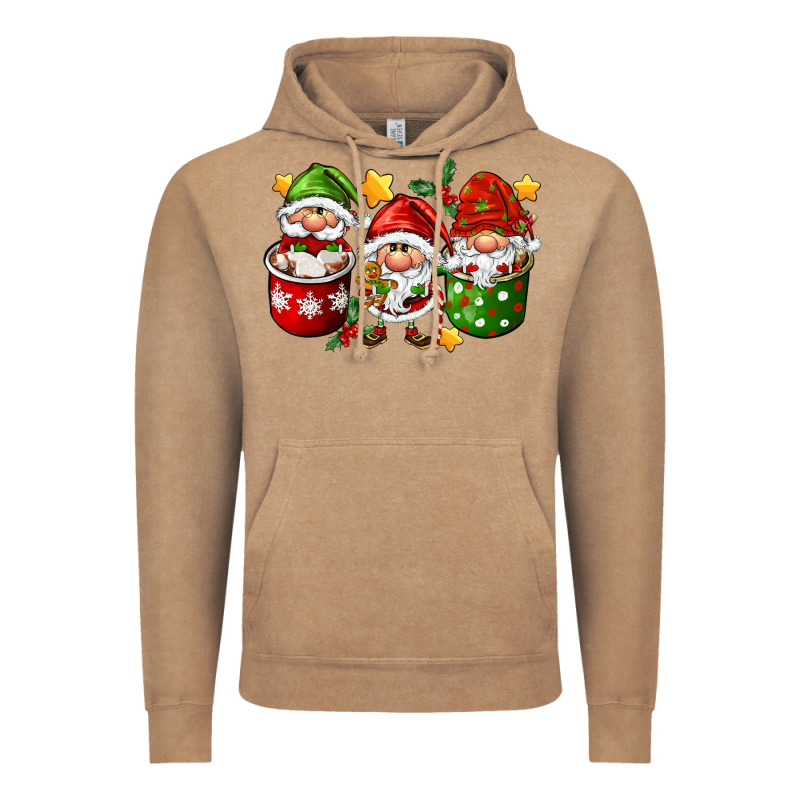 Coffee Cup Santa Gnomies Vintage Hoodie by FaDigitalArtStudio | Teevron