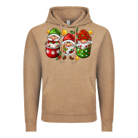 Vintage Coffee coffee cup santa gnomies Vintage Hoodie - FaDigitalArtStudio