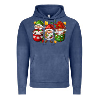 Vintage Denim coffee cup santa gnomies Vintage Hoodie - FaDigitalArtStudio