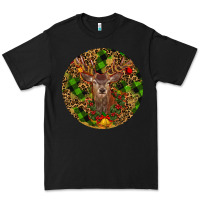 Black Christmas Reindeer Premium Tee - RanaPortraitStore