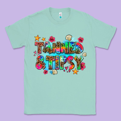 Tanned And Tipsy Classic Tee Designed By Adodesignshop