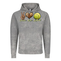 Cloud Rock peace love softball Vintage Hoodie - JahusDesignShop