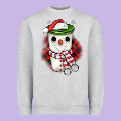 Christmas Snowman Coffee Heavyweight Sweatshirt Designed By Jahusdesignshop