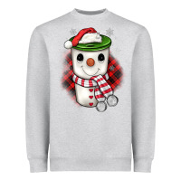 Heather Grey Christmas snowman coffee Heavyweight Sweatshirt - JahusDesignShop