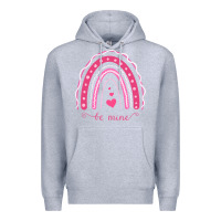 Heather Grey Valentines Day Rainbow Premium Hoodie - Bettercallsaul