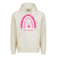 Oatmeal Heather Valentines Day Rainbow Premium Hoodie - Bettercallsaul