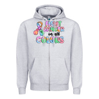 Heather Grey fight cancer in all colors Zipper Hoodie - MaliasSmallBusiness