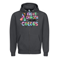 Smoke fight cancer in all colors Zipper Hoodie - MaliasSmallBusiness
