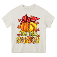 Cream tis the season fall softball Heavy Core Tee - MaliasSmallBusiness