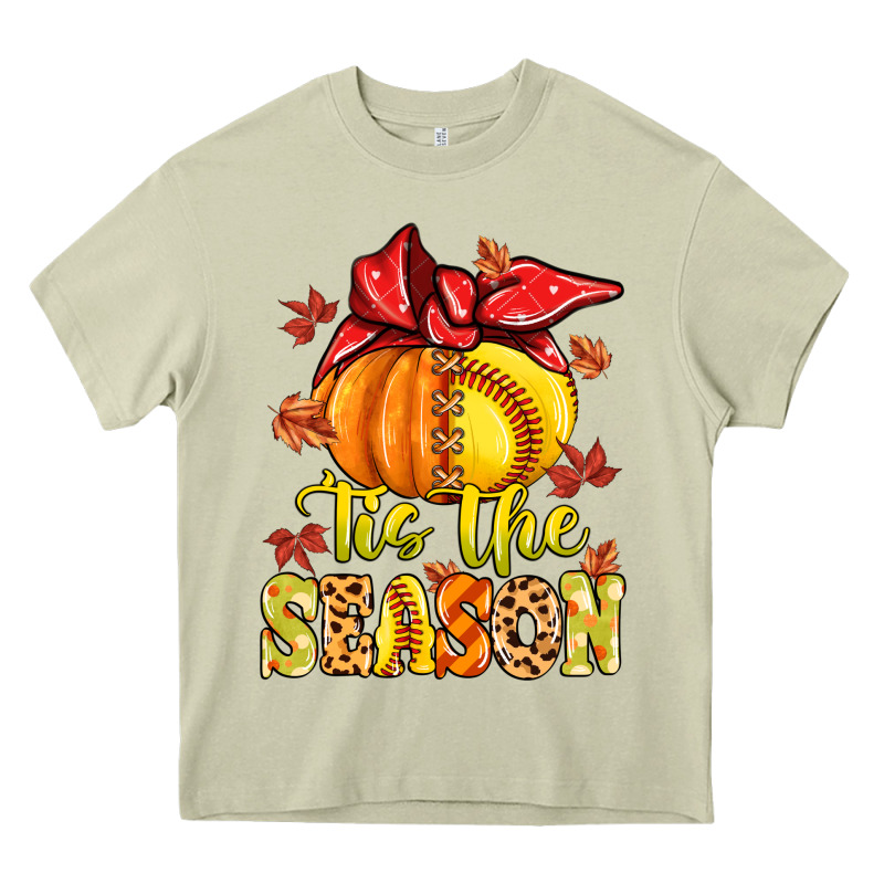 Tis The Season Fall Softball Heavy Core Tee by MaliasSmallBusiness | Teevron