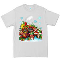 Dove Grey christmas santa and friends train Premium Tee - Zillion Design Studio
