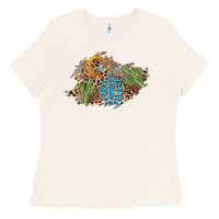 Bone horseshoe leopard gemstone cactus patch Ladies Tee - AdoDesignShop