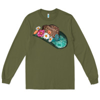 Army Green cowboy hat Long Sleeve Tee - AdoDesignShop
