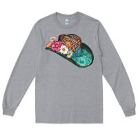 Heather Grey cowboy hat Long Sleeve Tee - AdoDesignShop