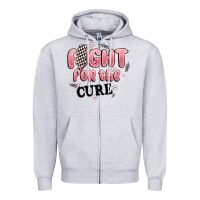 Heather Grey fight for the cure Zipper Hoodie - MaliasSmallBusiness