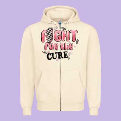 Fight For The Cure Zipper Hoodie Designed By Maliassmallbusiness