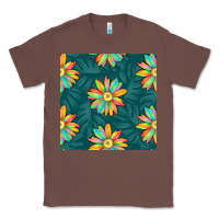 Chestnut colorful tropical flowers seamless pattern Classic Tee - BundleAndBundleShop