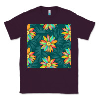 Plum colorful tropical flowers seamless pattern Classic Tee - BundleAndBundleShop
