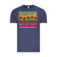 Vintage Denim leopard sunflower gemstone Vintage Tee - JahusDesignShop
