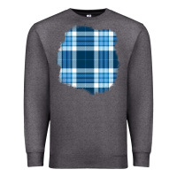 Charcoal Heather Winter Tartan Patch Premium Sweatshirt - BundleAndBundleShop
