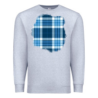 Heather Grey Winter Tartan Patch Premium Sweatshirt - BundleAndBundleShop