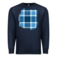 Navy Winter Tartan Patch Premium Sweatshirt - BundleAndBundleShop