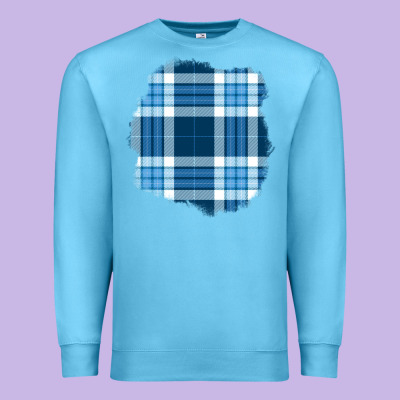 Winter Tartan Patch Premium Sweatshirt Designed By Bundleandbundleshop