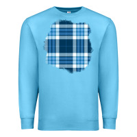 Ocean Blue Winter Tartan Patch Premium Sweatshirt - BundleAndBundleShop