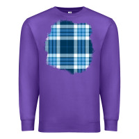 Purple Winter Tartan Patch Premium Sweatshirt - BundleAndBundleShop