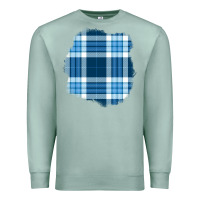 Seafoam Winter Tartan Patch Premium Sweatshirt - BundleAndBundleShop