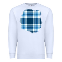 White Winter Tartan Patch Premium Sweatshirt - BundleAndBundleShop
