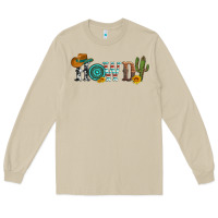 Mushroom howdy with cowboy hat and cactus Long Sleeve Tee - Artiststas