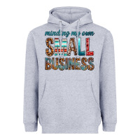 Heather Grey minding my own small business bbs Heavyweight Hoodie - BundleAndBundleShop