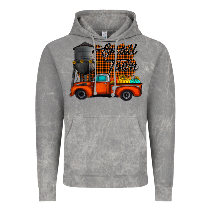 Small Town Fall Vintage Hoodie by CowhideDigitalArt | Teevron