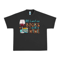 Pigment Black all i need are books and wine Urban Heavy Tee - JahusDesignShop