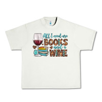 Pistachio all i need are books and wine Urban Heavy Tee - JahusDesignShop